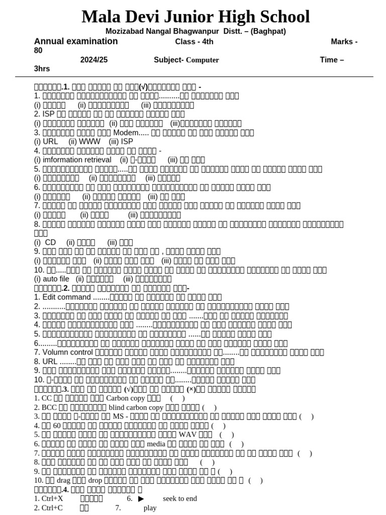6 TH Class Computer | PDF