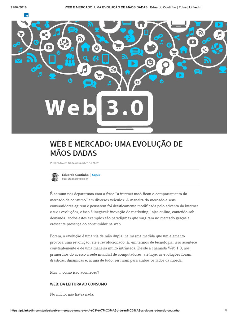 Evolução da Web e Mercado de Consumo | PDF | Internet | Rede mundial de ...