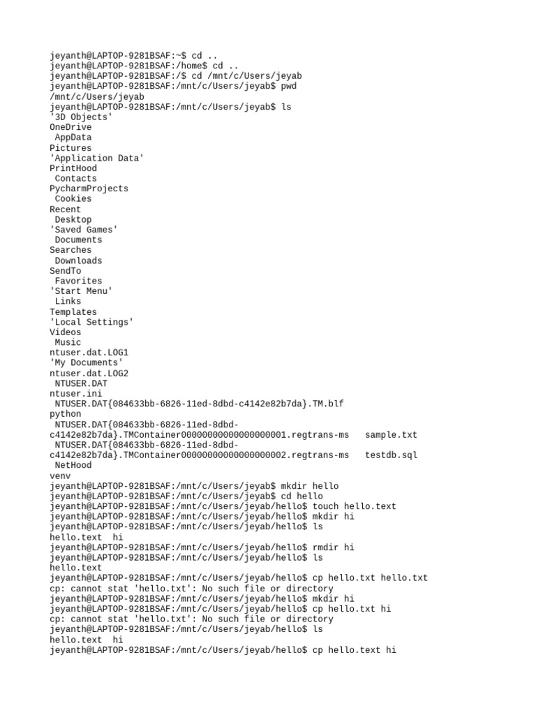 Linux Command Line File Management | PDF | Computing Platforms ...