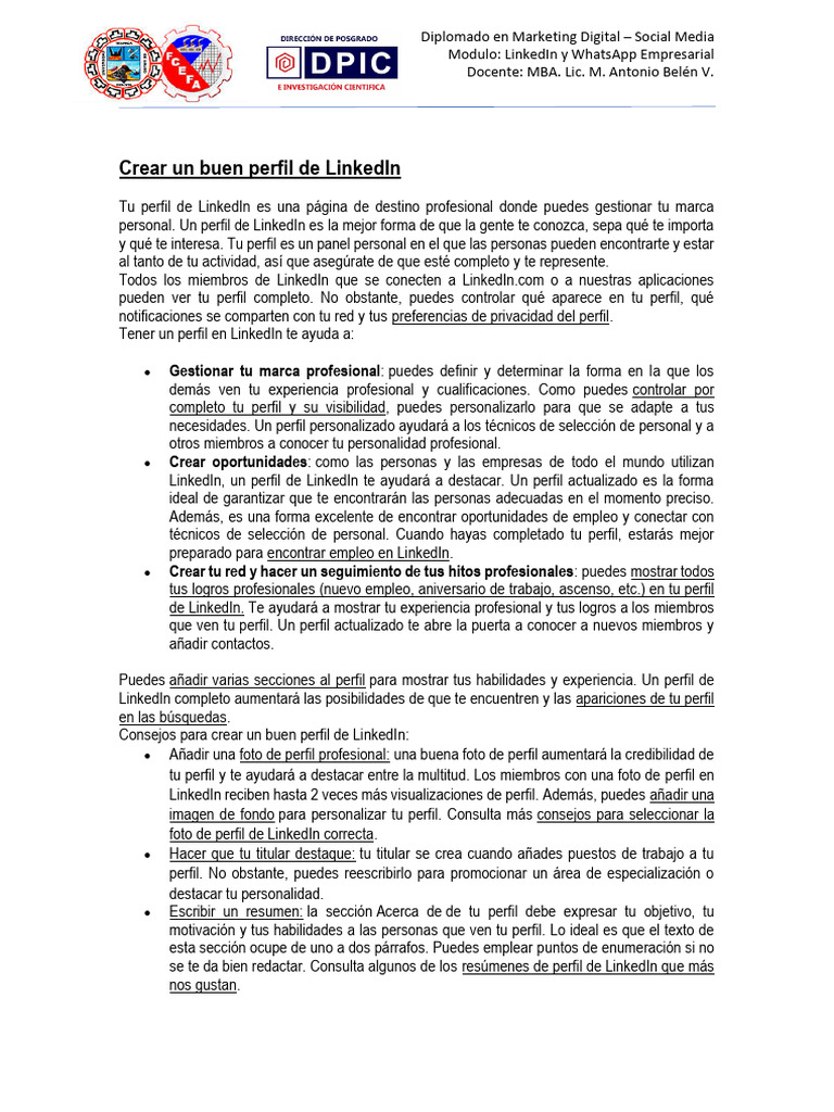 Cómo Optimizar tu Perfil de LinkedIn | PDF | Vinculado en