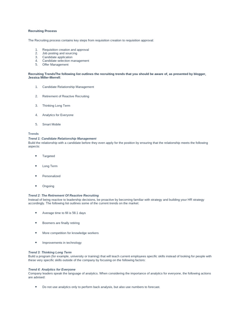 Optimizing the Recruiting Process Guide | PDF | Recruitment | Analytics