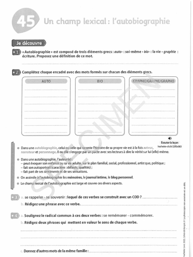 Cahier D'activité | PDF