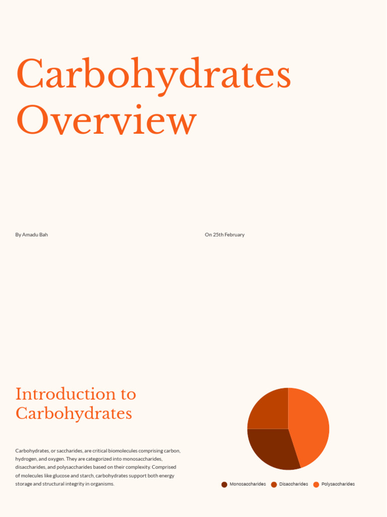 Understanding Carbohydrates: Types & Functions | PDF | Carbohydrates ...