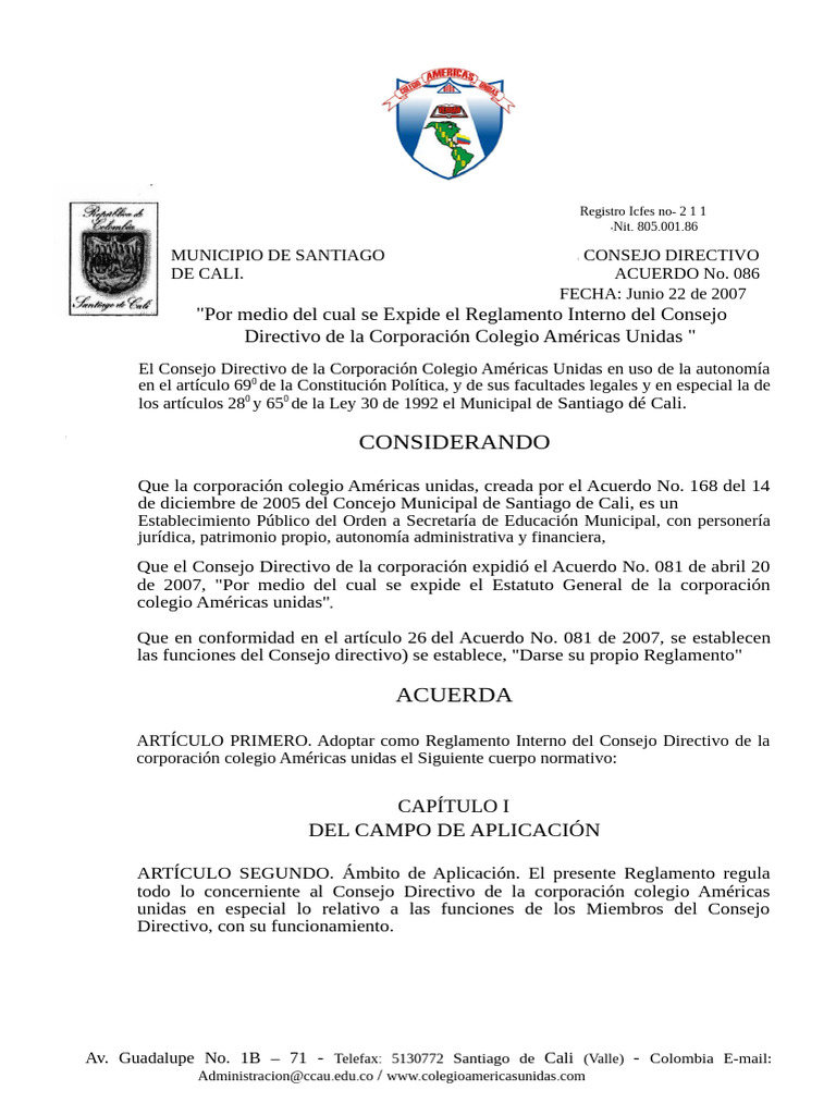 Reglamento Interno del Consejo Directivo CCAU | PDF | Regulación | Quórum