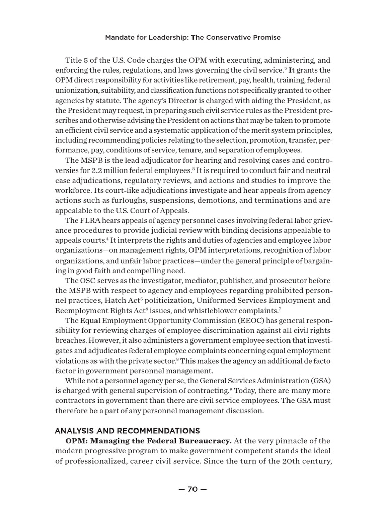 Federal Civil Service Management | PDF | Civil Service | Employment