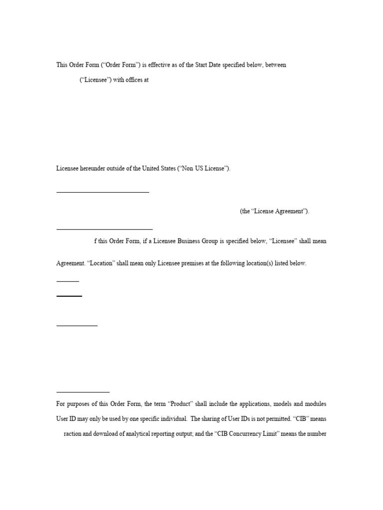 MSCI Order Form for Slovakia Bank | PDF | License | Privacy