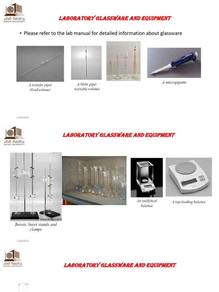 Laboratory Glassware Overview Guide | PDF