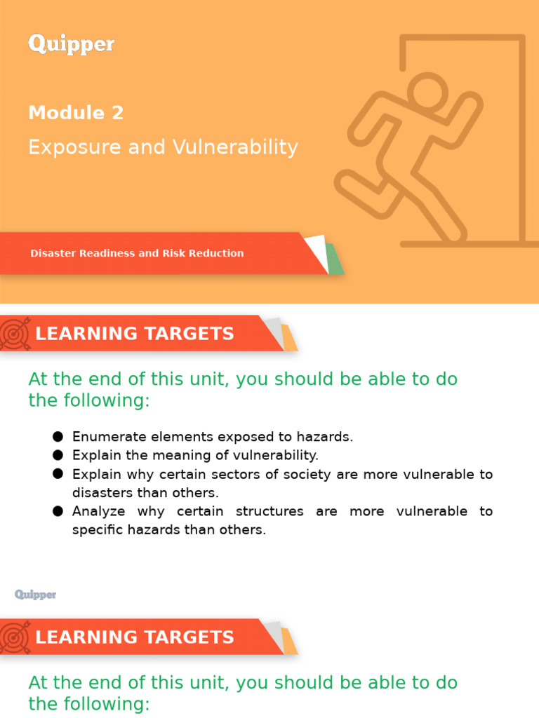 Module 2 Exposure And Vulnerability Pdf Natural Disasters Hazards