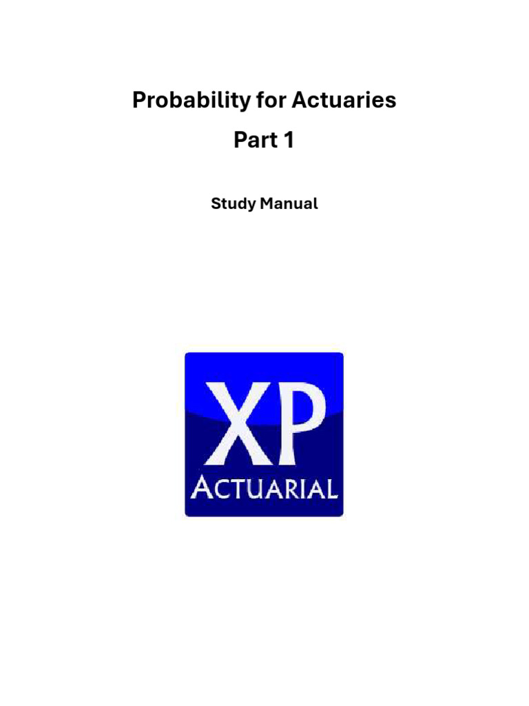 Probability+for+Actuaries+(Part+1)+-+Study+Manual | PDF | Subset ...