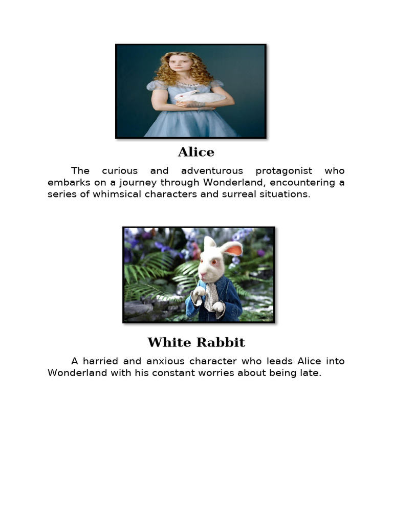 Wonderland's Whimsical Cast | PDF