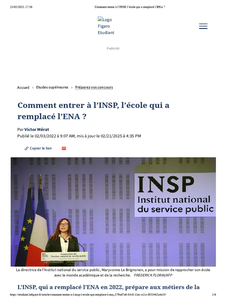 Intégrer l'INSP : Guide et Concours | PDF | Doctorat | France