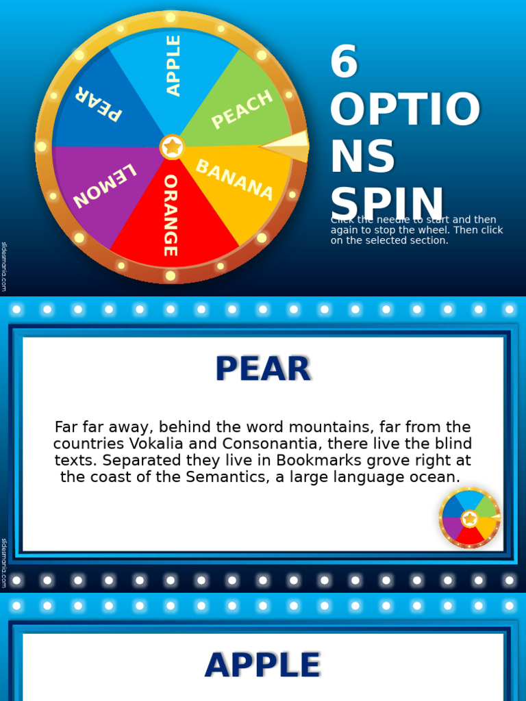 Spin The Wheel Slidesmania Pdf
