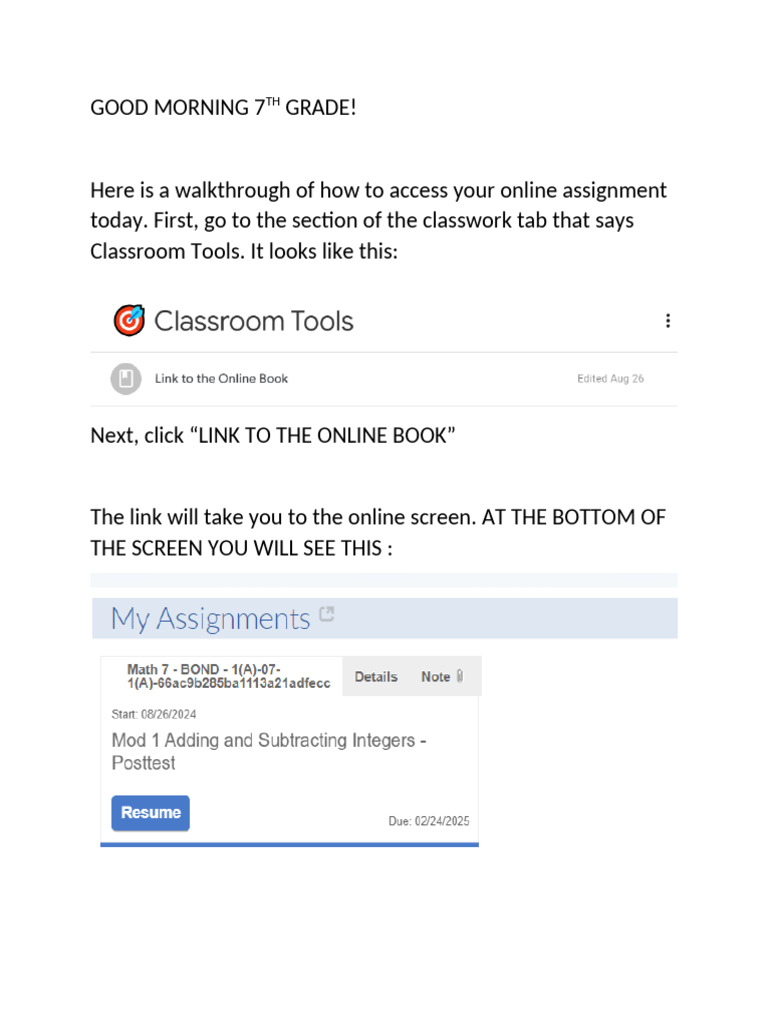 Online Assignment Walk Through Pdf