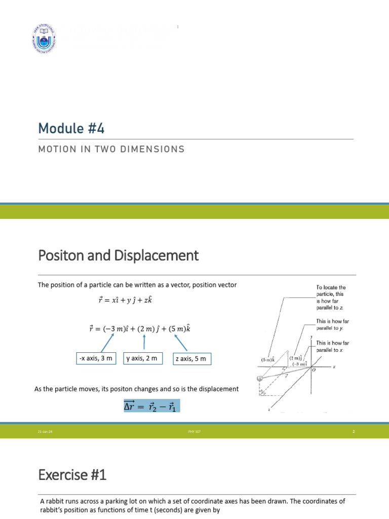 Motion in Two Dimensions Overview | PDF | Acceleration | Velocity