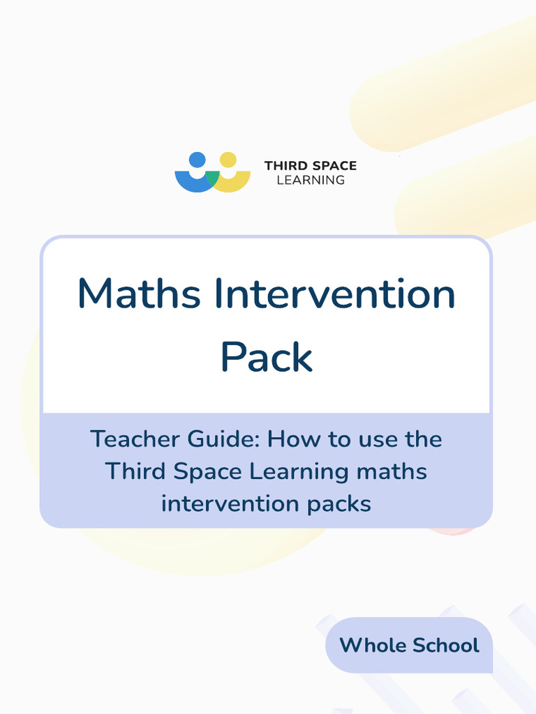 Maths Intervention Teacher Guide | PDF | Teachers | Mathematics