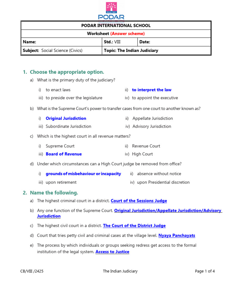 Pyramidal Structure of Indian Judiciary | PDF | Supreme Courts ...