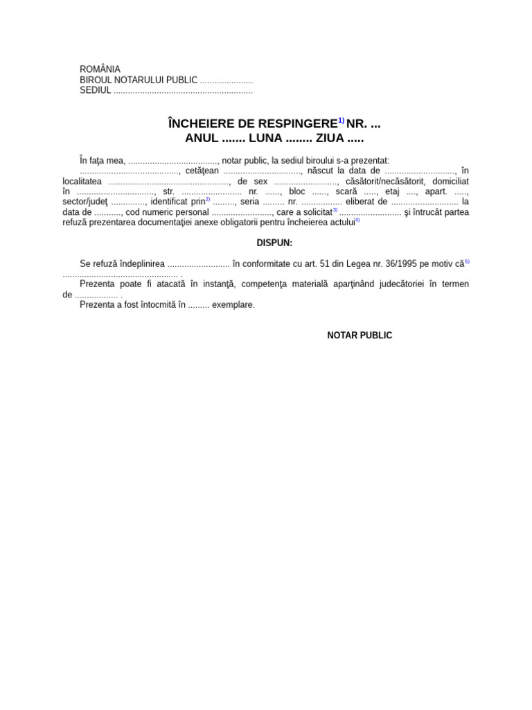 Incheiere de Respingere | PDF
