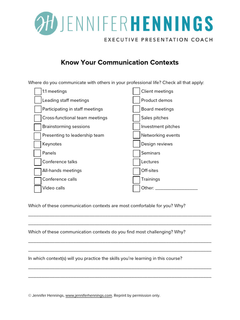 Communication Contexts in Professional Life PDF