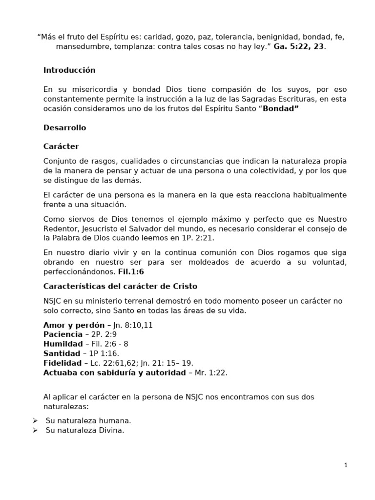 Desarrollo del Carácter de Cristo en Nosotros | PDF | Cristo (título ...