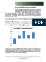 Ruminations On Calendar Effects On Stock Returns