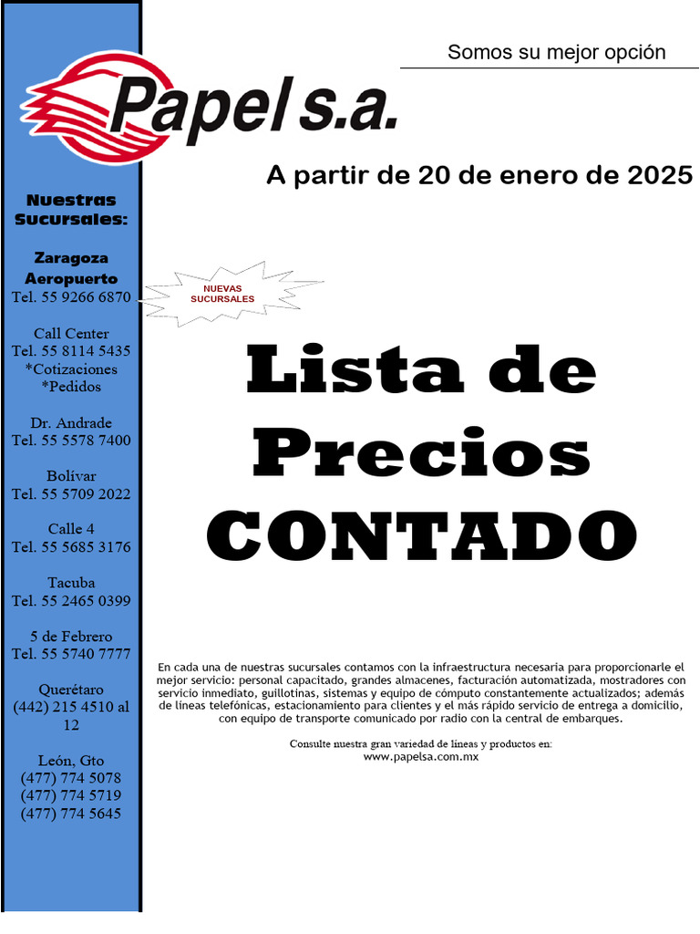Lista Contado | PDF | Diseño gráfico