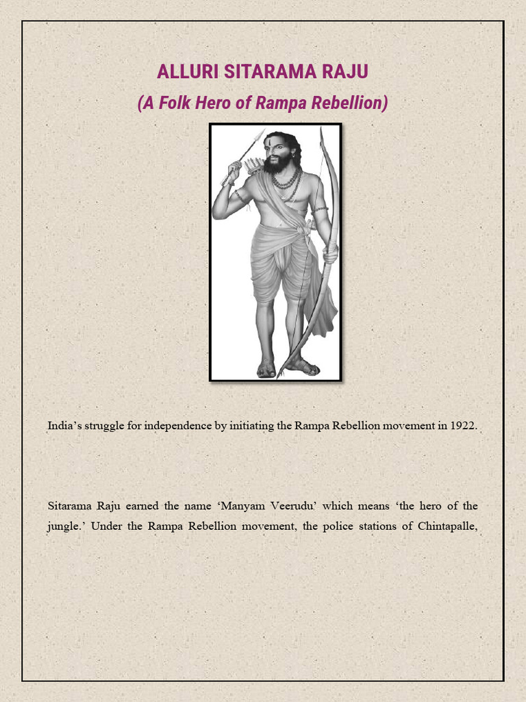 Alluri Sitarama Raju: Rampa Rebellion Hero | PDF