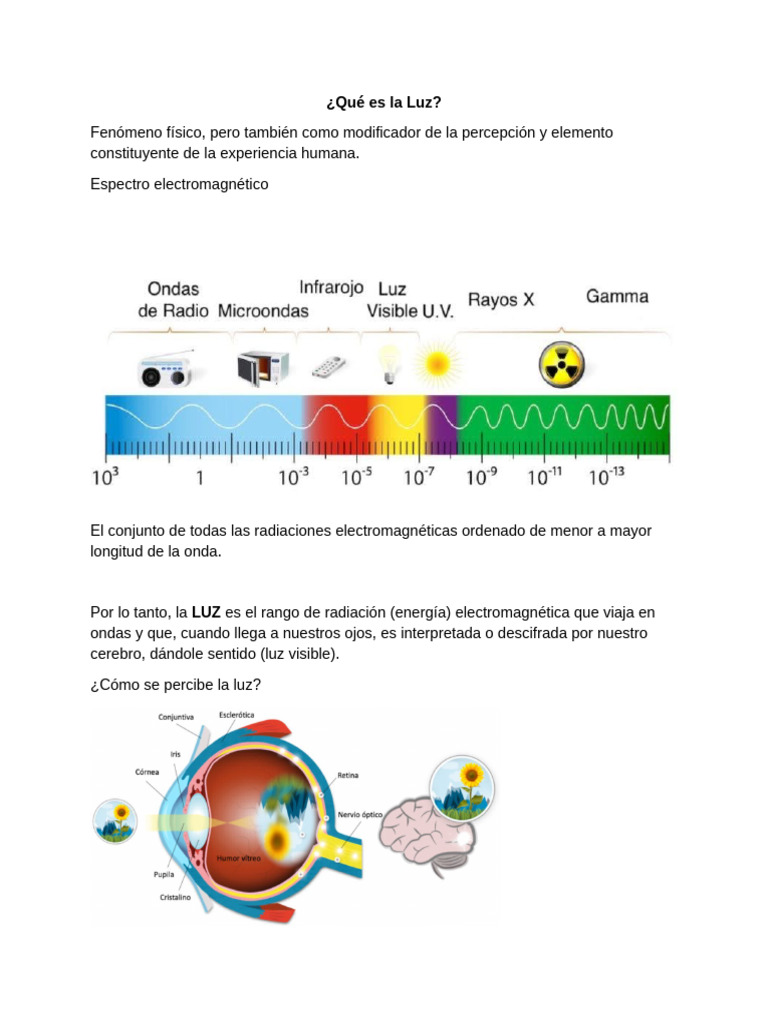 Definición y Propiedades de la Luz | PDF | Ligero | Reflexión (Física)