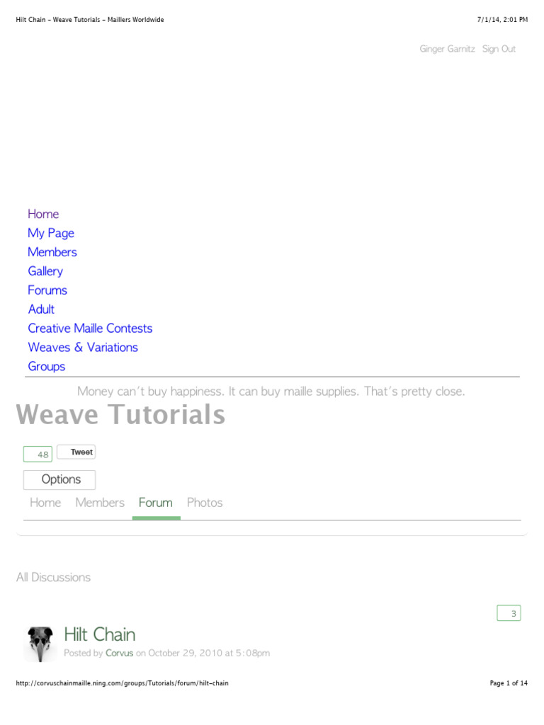 Hilt Chain - Weave Tutorials - Maillers Worldwide | PDF