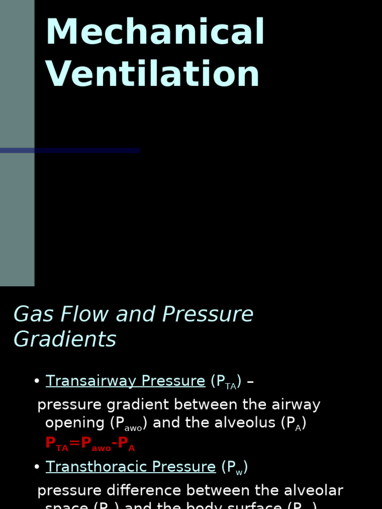 Transairway Pressure in Mechanical Ventilation | PDF | Exhalation | Lung