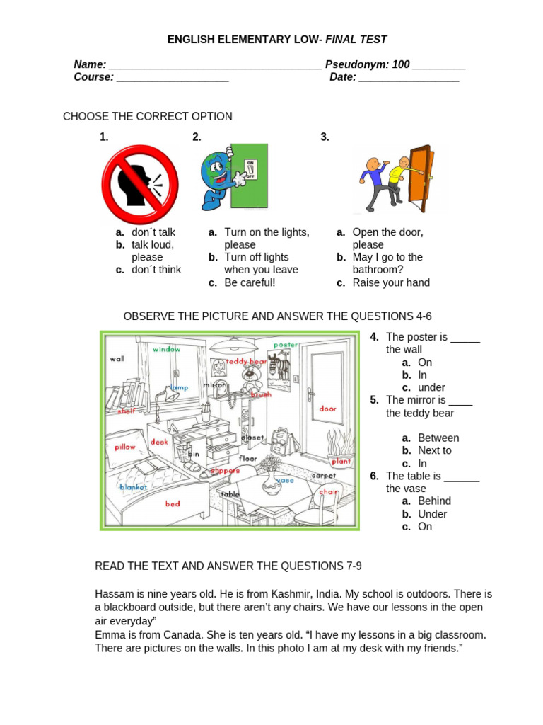 TESTS. Version 1 | PDF