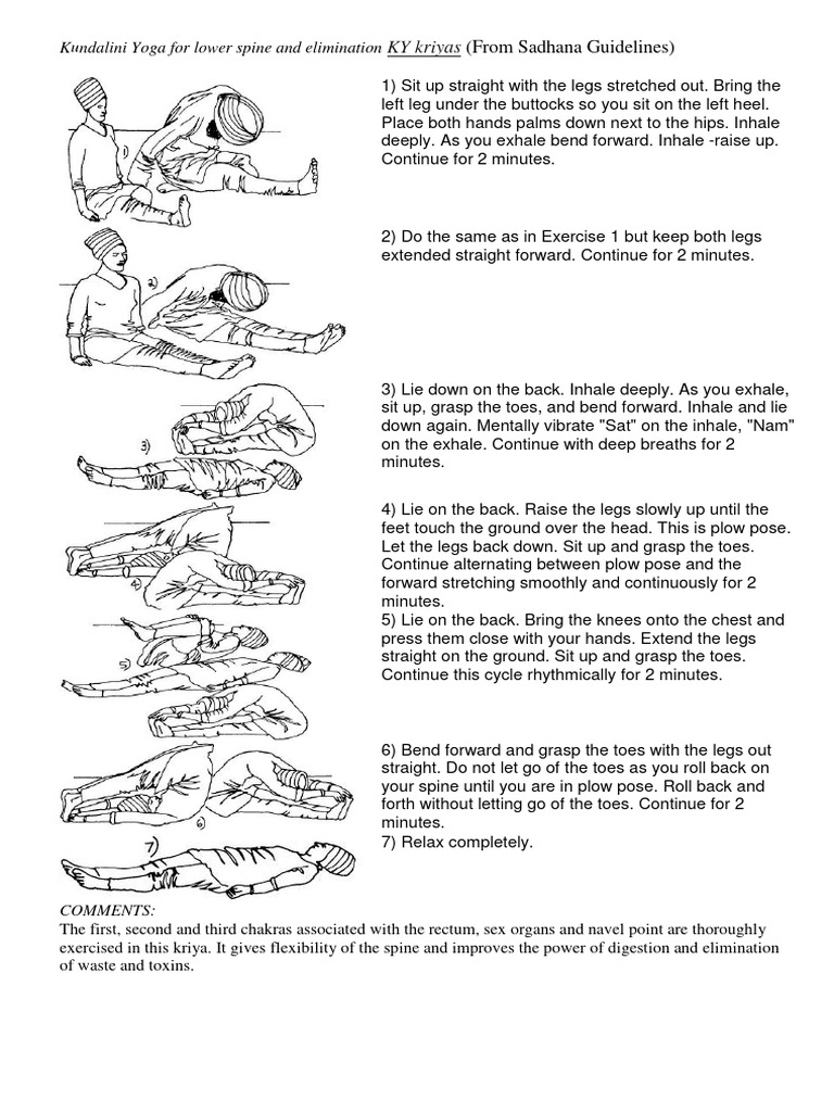 Kriyas for Spine Flexibility and Elimination | PDF | Yoga