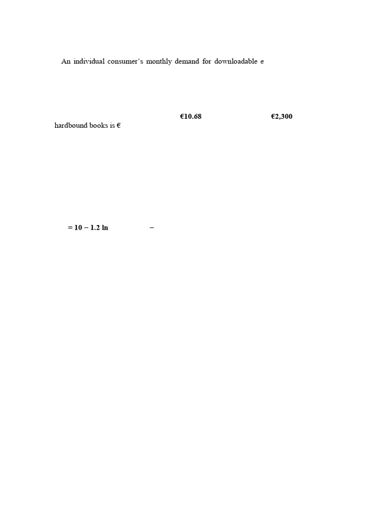 Economics Demand Elasticity Problem Set | PDF | Demand | Elasticity ...