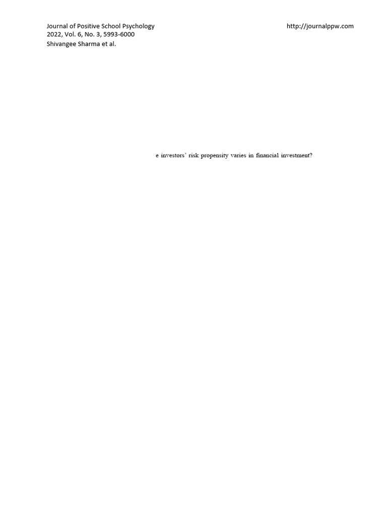 2 +Shvangee+Research+Paper+ | PDF | Chi Squared Test | Risk