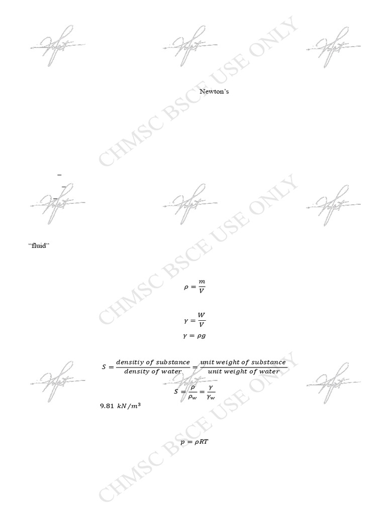 Introduction to Fluid Mechanics Concepts | PDF | Shear Stress | Surface ...