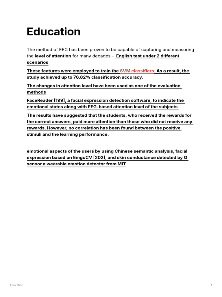 EEG and Attention in Educational Testing | PDF