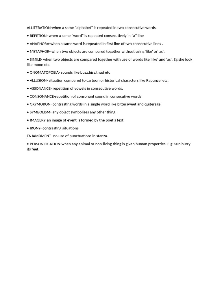 Poetic Devices | PDF