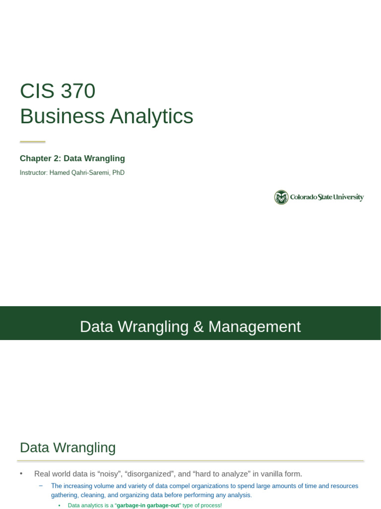 Data Wrangling | PDF | Categorical Variable | Variance