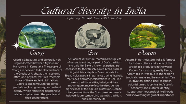 Cultural Diversity in India: Coorg, Goa, Assam | PDF