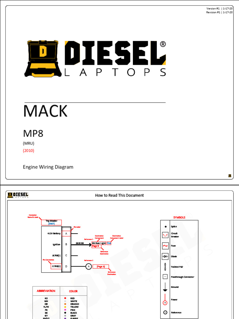 Mack MP8 Engine Wiring Diagram | PDF | Diesel Engine | Electrical ...