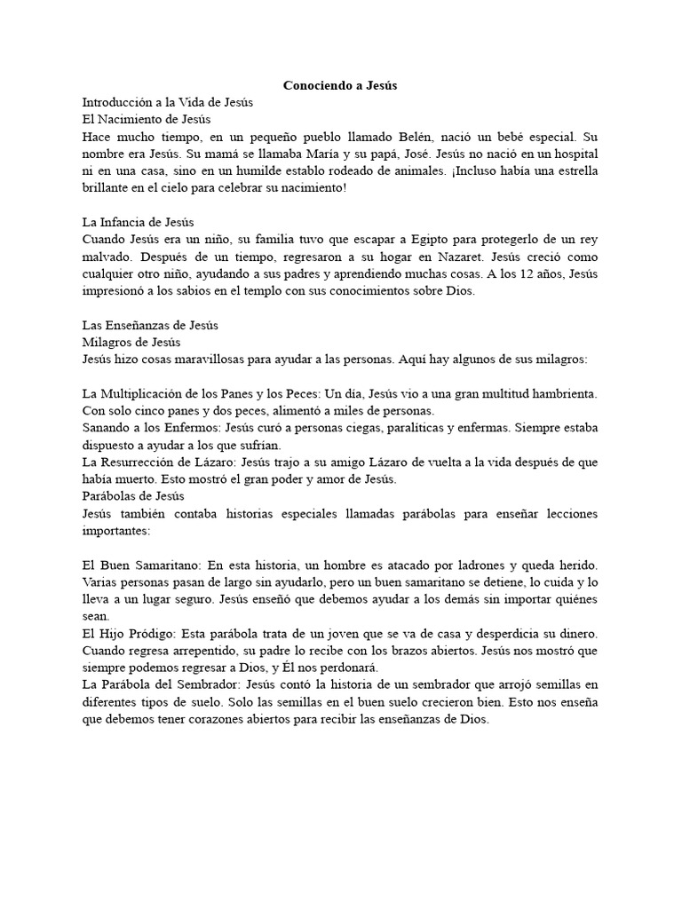 Conociendo A Jesús | PDF
