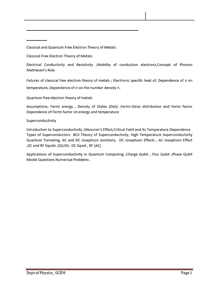 Electrical Properties of Materials Explained | PDF | Superconductivity ...