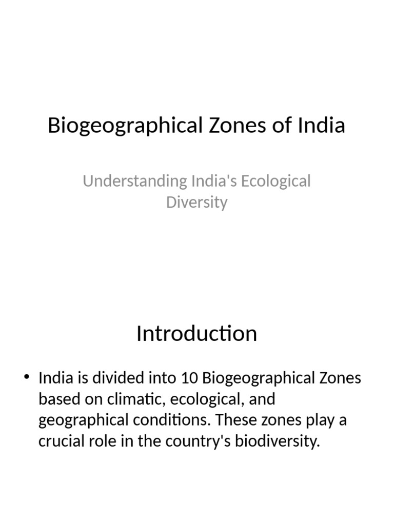 Biogeographical Zones of India Explained | PDF