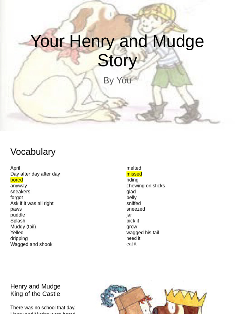 Henry and Mudge: King of the Castle Story | PDF