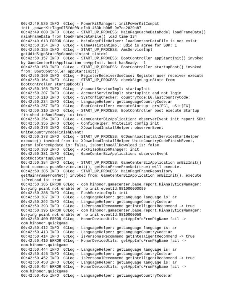 GameCenter Startup Log Analysis | PDF | Computer Science | Internet