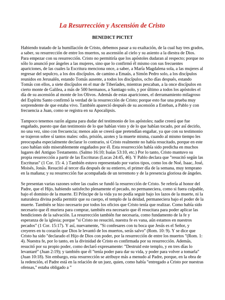 La Resureccion y Asencion de Cristo | PDF | La resurrección de Jesús ...