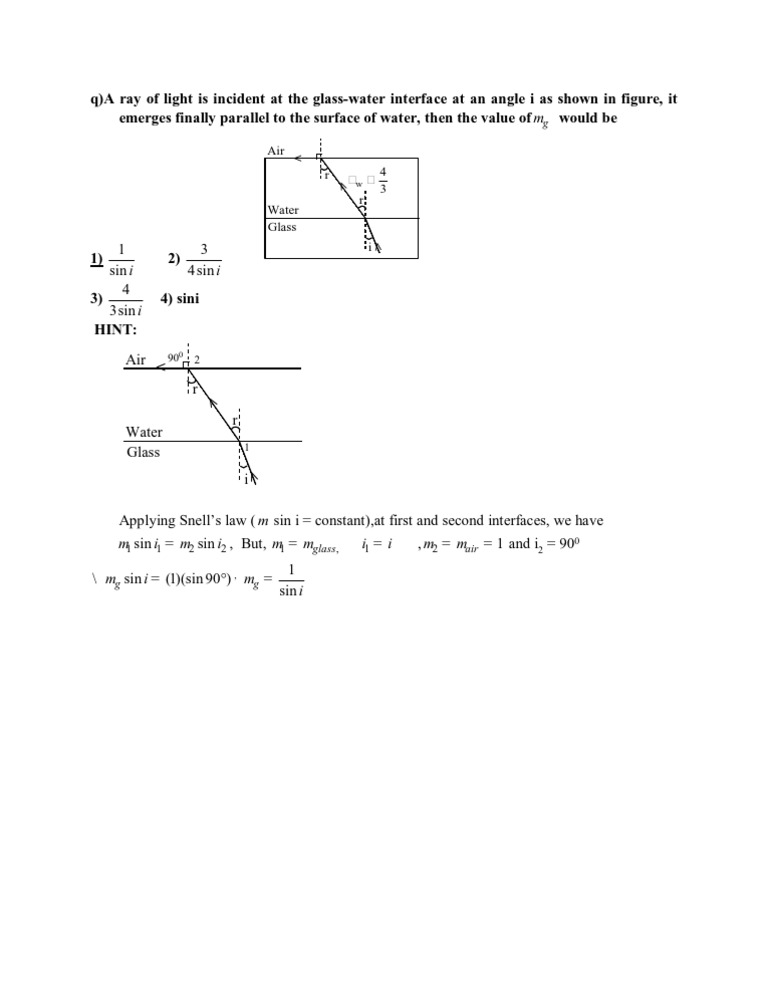 Refraction | PDF