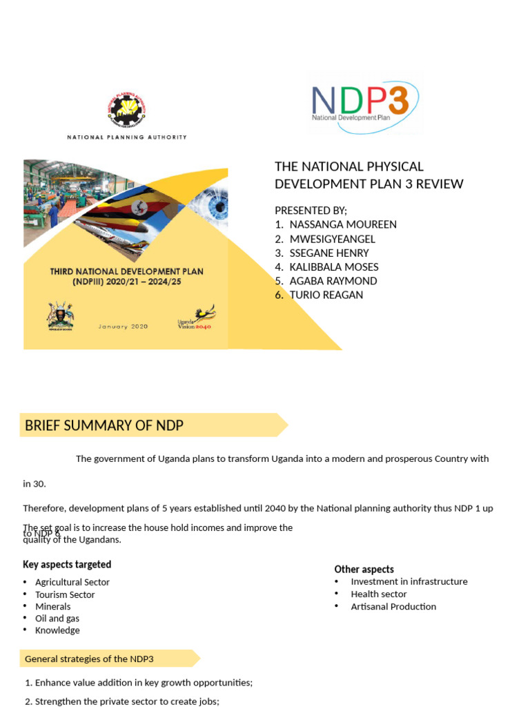 NDP3: Strategic Development Goals | PDF | Economic Growth | Fiscal Policy