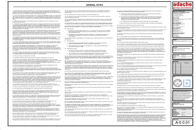 0004 A-0.0.01 General Notes | PDF | Specification (Technical Standard ...