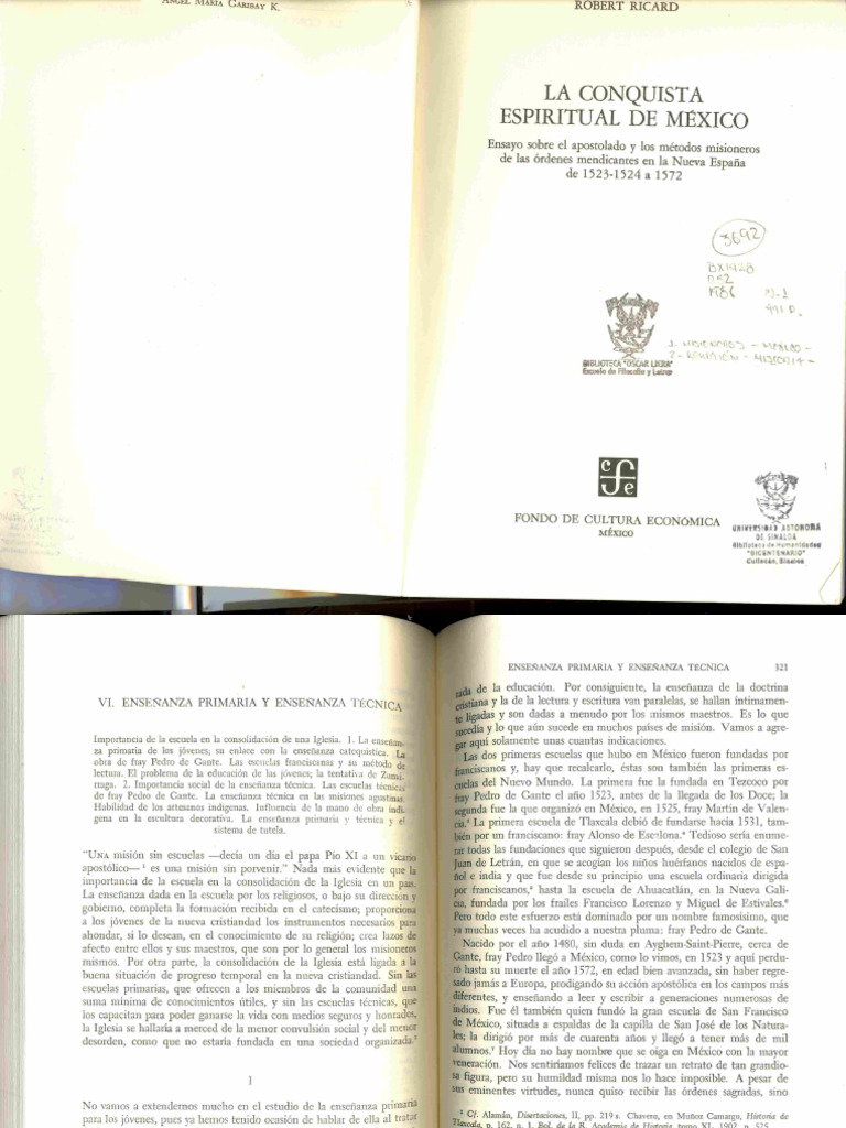 RHEDMEX La Conquista Espiritual de Mexico, Robert Ricard | PDF