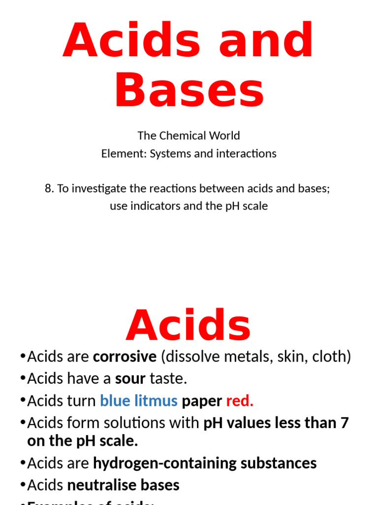Acids and Bases (1) | PDF | Ph | Acid